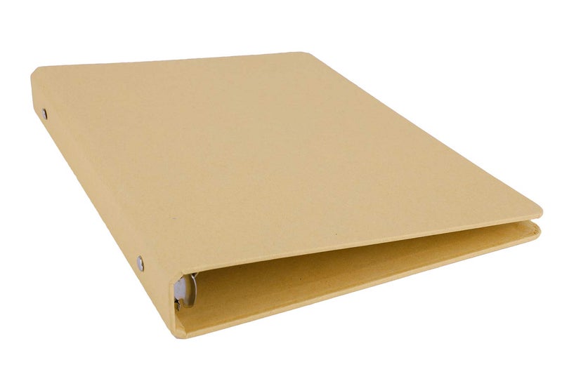 RUIXIB Blank A5 Kraft Paper Hardcover 6-Holes Round Ring Binder Protector for Notebook Diary Journal,School Office Stationery Supplies Loose Leaf Binder Folder File Cover Organizer Planner - Image 3